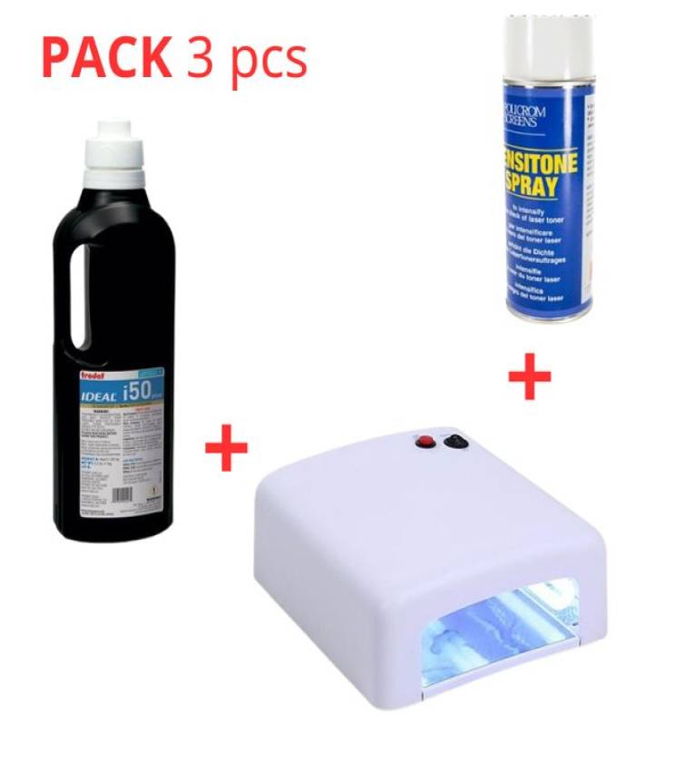 Lampe Cachet UV LED 36W + SPRAY 400ml + Photopolymère 1 kg